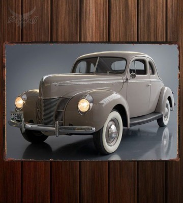 Металлическая табличка Ford V8 Deluxe 5-window Coupe (01A-77B)